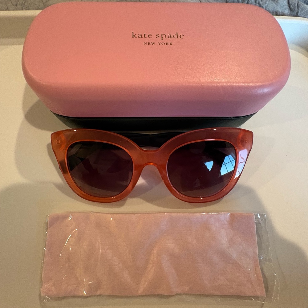 Kate Spade Coral Pink and Black Sunglasses